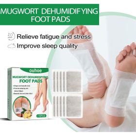 OUHOE Mugwort Foot Patch, Ginger Mugwort Essence Removing Dampness Moist Foot Massage Care Foot Patch
