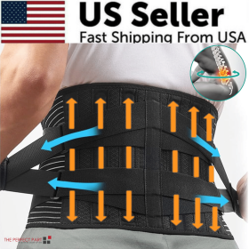 Adjustable Lower Back Brace Lumbar Support Waist Belt For Men Women Pain Relief (size: L)