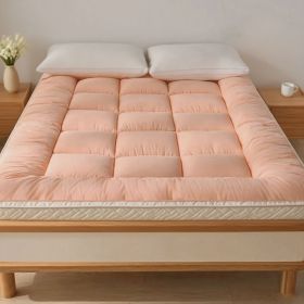 Mattress with checkered three-dimensional edges, 4 colors, Queen size (Color: Pink)
